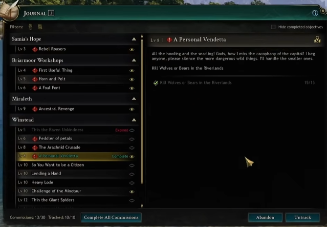 Commission Board Quests